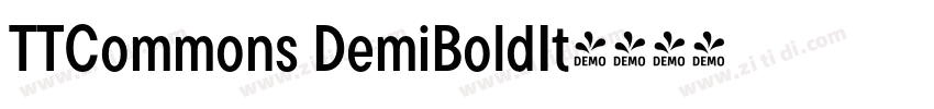TTCommons DemiBoldIt字体转换
